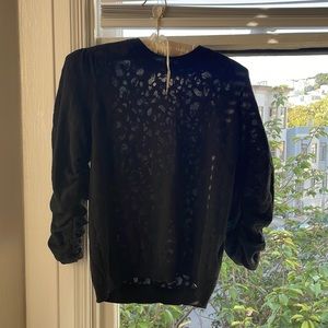 Joie semi-sheer black sweater